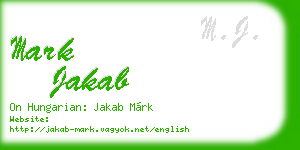 mark jakab business card